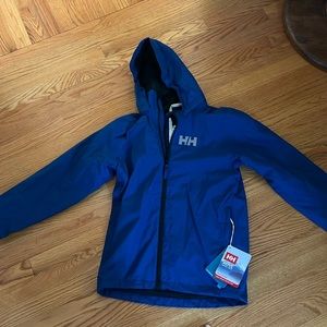 Helly Hansen boys rain jacket. NWT